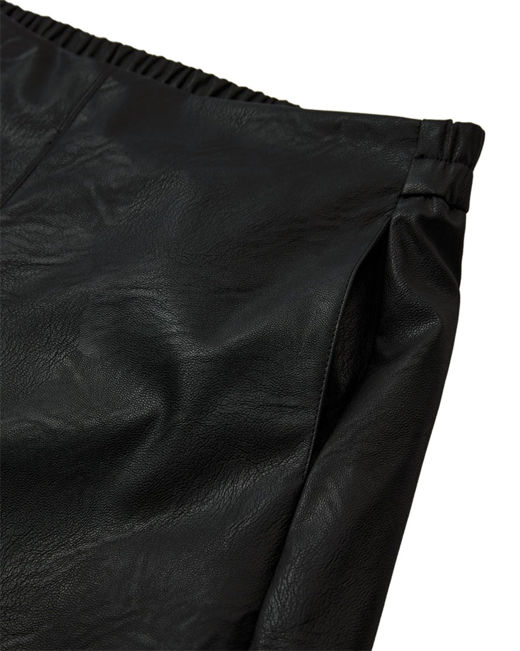 Harley Midilång Kjol Skinnimitation DAM Svart Black | Smilebutiken - Freequent
