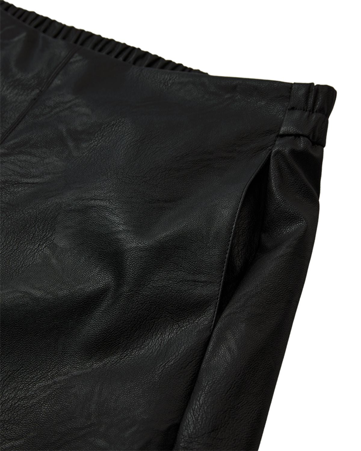 Harley Midilång Kjol Skinnimitation DAM Svart Black | Smilebutiken - Freequent