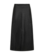 Harley Midilång Kjol Skinnimitation DAM Svart Black | Smilebutiken - Freequent