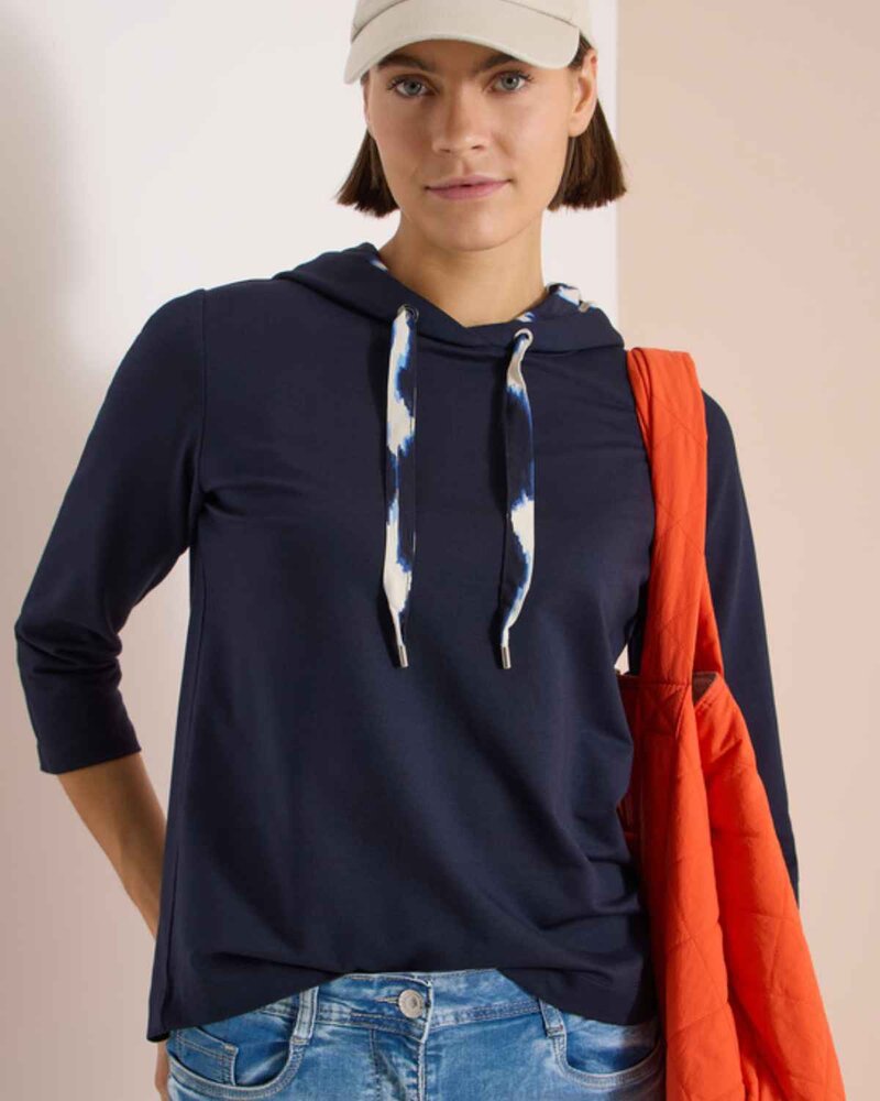 Harmony Tröja Med Luva Dam Urban Dark Blue | Smilebutiken - Cecil