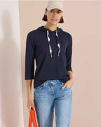 Harmony Tröja Med Luva Dam Urban Dark Blue | Smilebutiken - Cecil