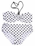 Harper Bikini White Svart Prickig Barn Junior - Lindberg