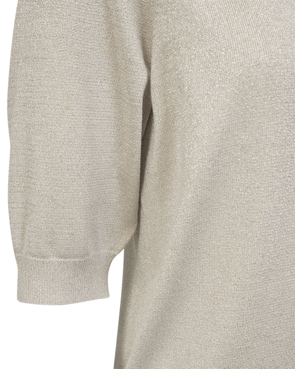 Hazy Glittrig V-ringad Topp Dam Beige Moonbeam | Smilebutiken - Freequent