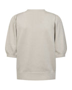 Hazy Glittrig V-ringad Topp Dam Beige Moonbeam | Smilebutiken - Freequent