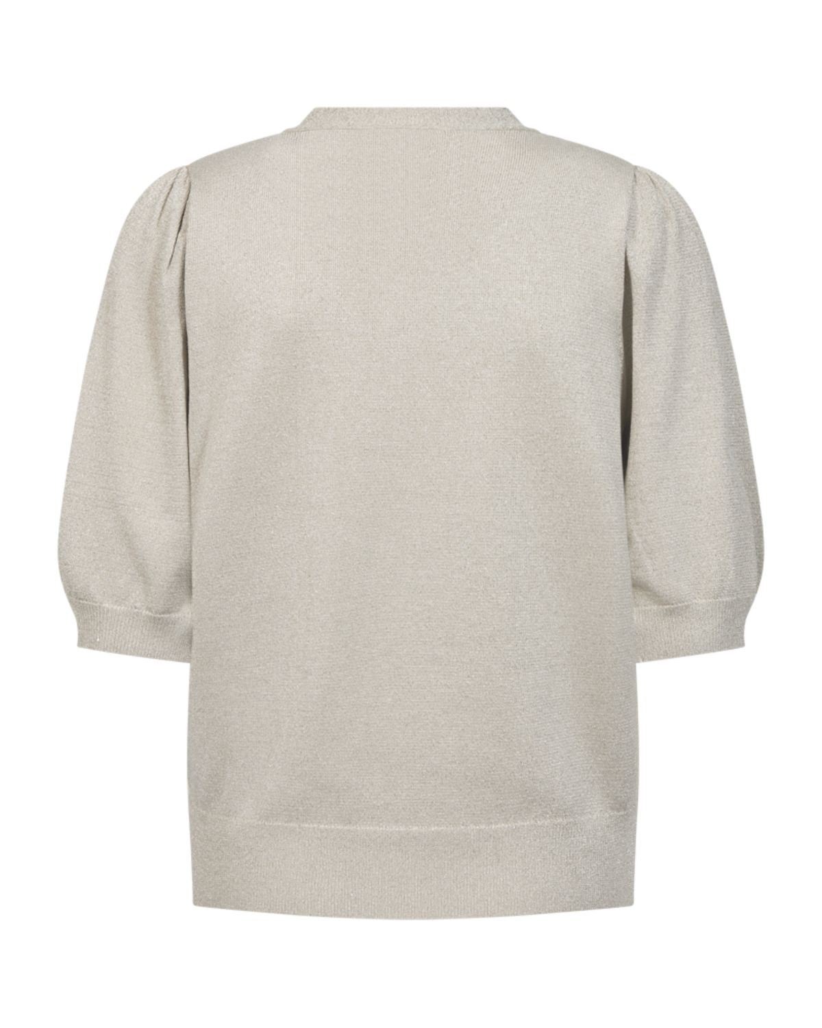 Hazy Glittrig V-ringad Topp Dam Beige Moonbeam | Smilebutiken - Freequent