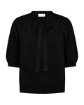 Hazy Glittrig V-ringad Topp Dam Svart Black W Metallic | Smilebutiken - Freequent