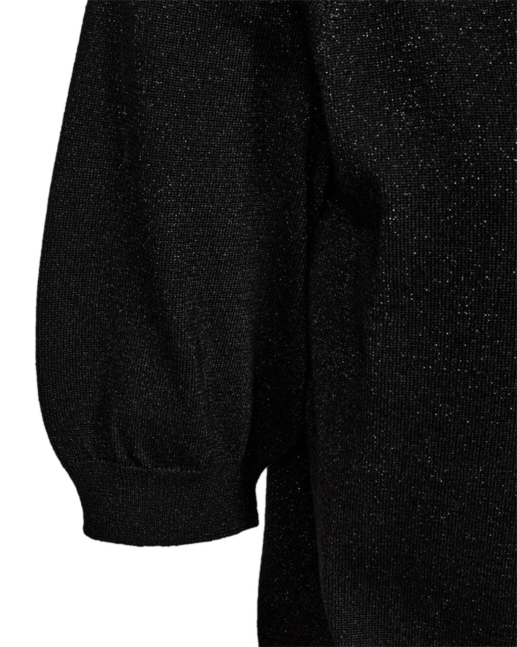 Hazy Glittrig V-ringad Topp Dam Svart Black W Metallic | Smilebutiken - Freequent
