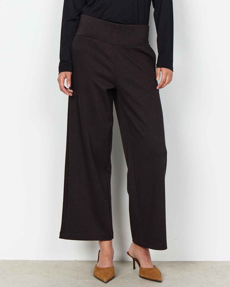 Hebe 3 Trousers Women Chocolate Plum Combi | Smilebutiken - Soyaconcept