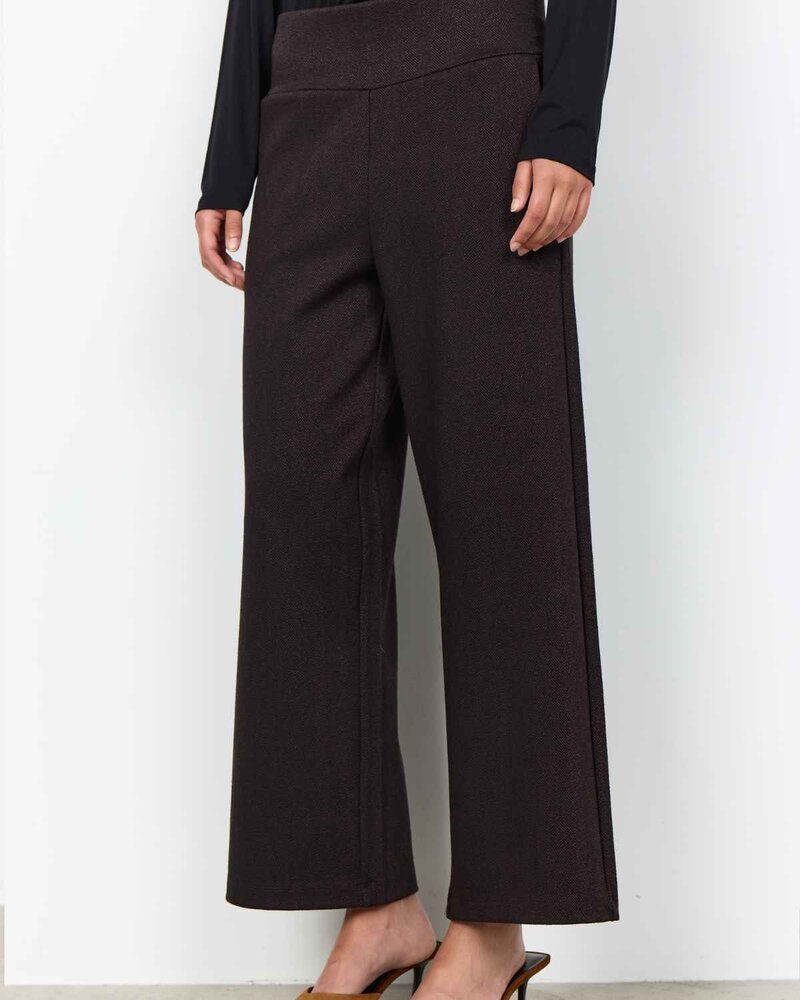 Hebe 3 Trousers Women Chocolate Plum Combi | Smilebutiken - Soyaconcept