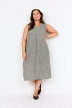 Hedi 3 Sleeveless Dress Women Cream Combi | Smilebutiken - Wasabiconcept