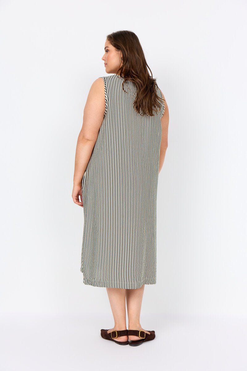Hedi 3 Sleeveless Dress Women Cream Combi | Smilebutiken - Wasabiconcept
