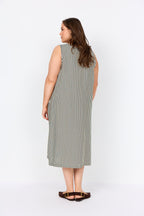 Hedi 3 Sleeveless Dress Women Cream Combi | Smilebutiken - Wasabiconcept