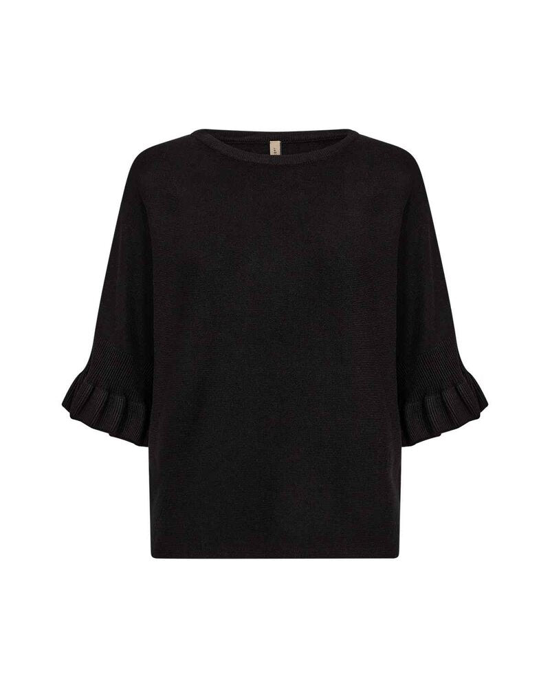 Helda 1 Pullover Med Volangärm Dam Black | Smilebutiken - Soyaconcept