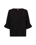 Helda 1 Pullover Med Volangärm Dam Black | Smilebutiken - Soyaconcept