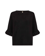 Helda 1 Pullover Med Volangärm Dam Black | Smilebutiken - Soyaconcept