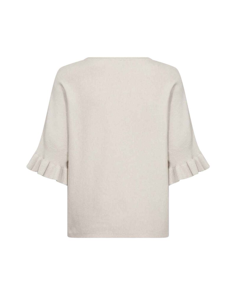 Helda 1 Pullover Med Volangärm Dam Light Sand Melange | Smilebutiken - Soyaconcept