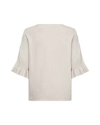 Helda 1 Pullover Med Volangärm Dam Light Sand Melange | Smilebutiken - Soyaconcept