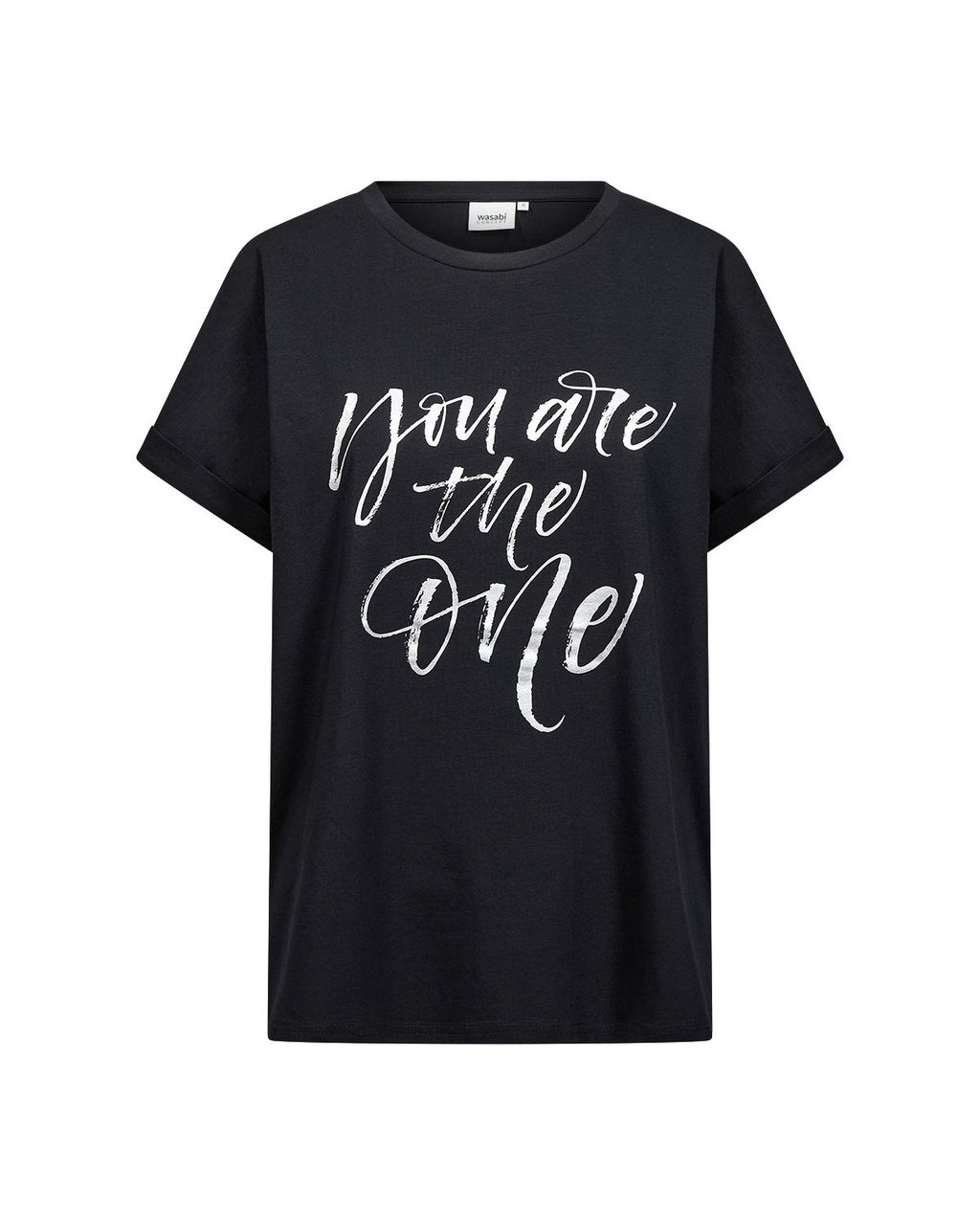 Helene T-shirt Dam Svart Black Combi | Smilebutiken - Wasabiconcept