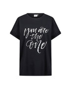 Helene T-shirt Dam Svart Black Combi | Smilebutiken - Wasabiconcept