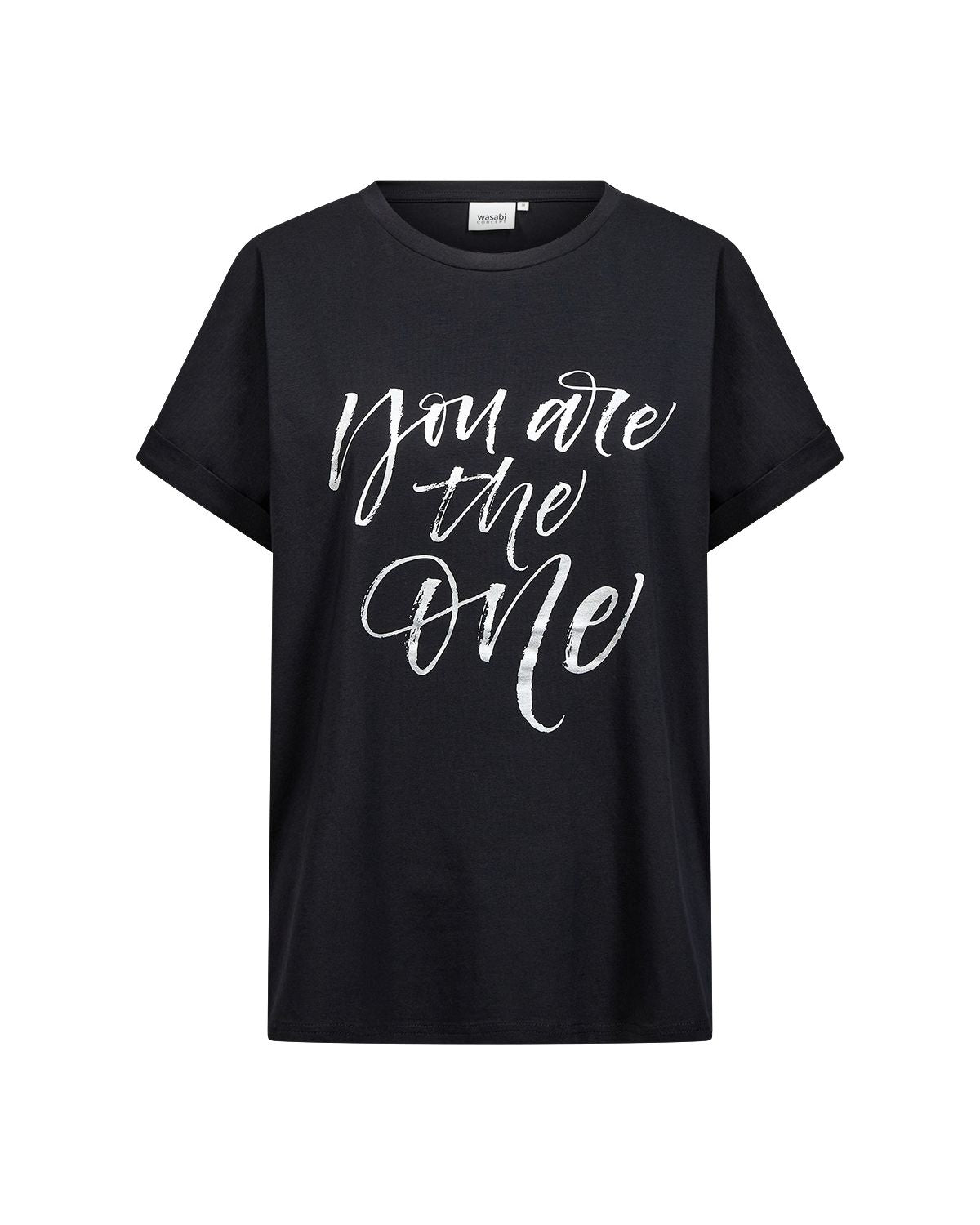Helene T-shirt Dam Svart Black Combi | Smilebutiken - Wasabiconcept