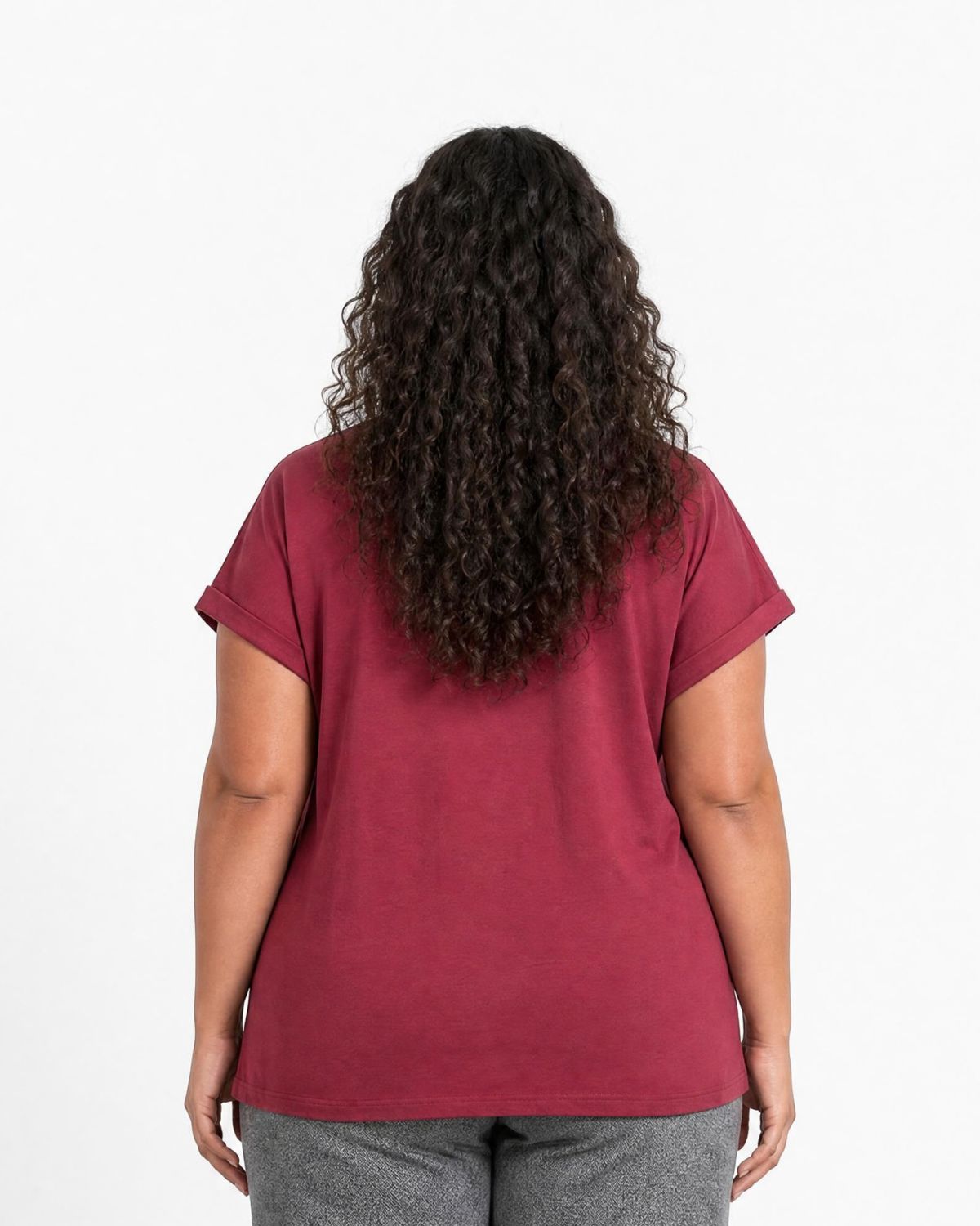 Helene T-shirt Dam Vinröd Rhododendron Combi | Smilebutiken - Wasabiconcept