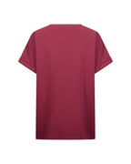 Helene T-shirt Dam Vinröd Rhododendron Combi | Smilebutiken - Wasabiconcept