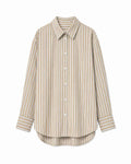 Henne Randig Skjorta Dam Beige Savannah Tan | Smilebutiken - Kopenhaken