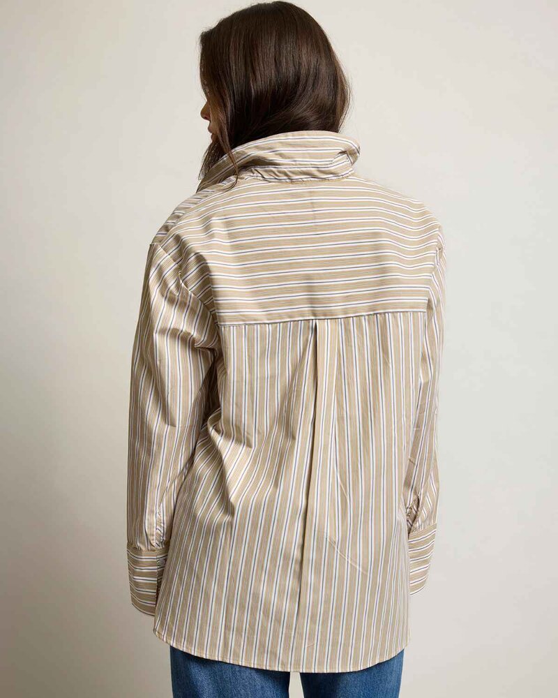 Her Striped Shirt Women Beige Savannah Tan | Smilebutiken - Copenhagen