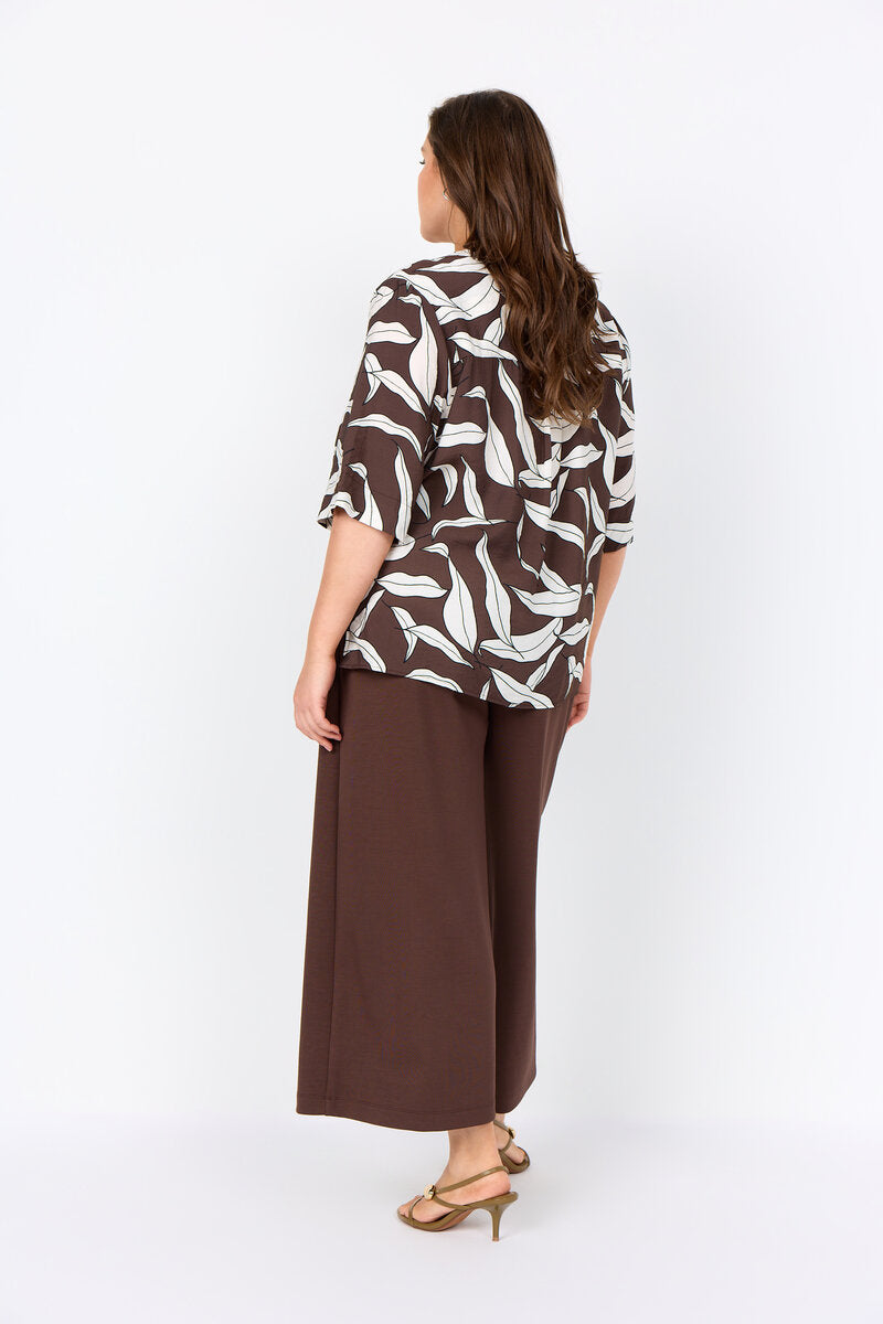 Hermina 2 Patterned Blouse Hot Fudge Combi | Smilebutiken - Wasabiconcept