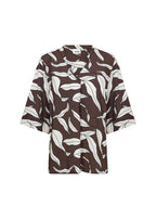 Hermina 2 Patterned Blouse Hot Fudge Combi | Smilebutiken - Wasabiconcept
