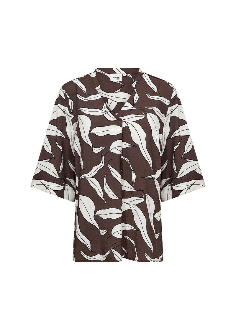 Hermina 2 Mönstrad Blus Hot Fudge Combi | Smilebutiken - Wasabiconcept