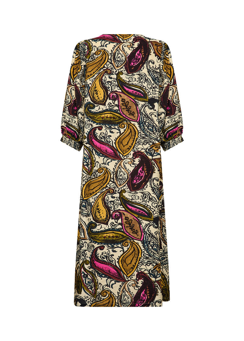 Heva 4 Paisley Dress Women Cream Combi | Smilebutiken - Wasabiconcept