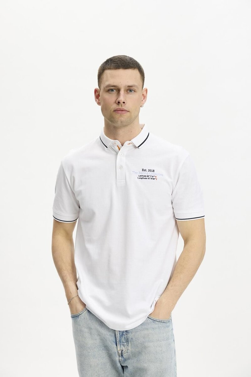 Hullehavn Polo Shirt Men Bright White | Smilebutiken - Copenhagen