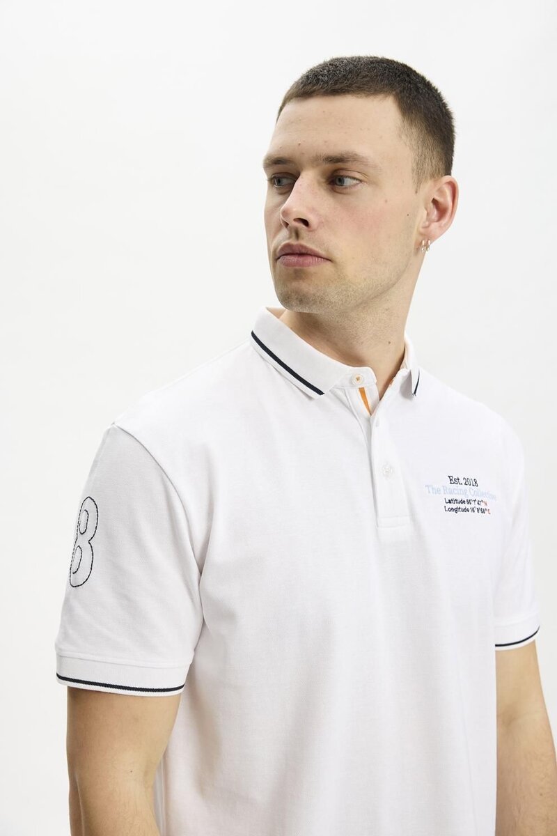 Hullehavn Polo Shirt Men Bright White | Smilebutiken - Copenhagen