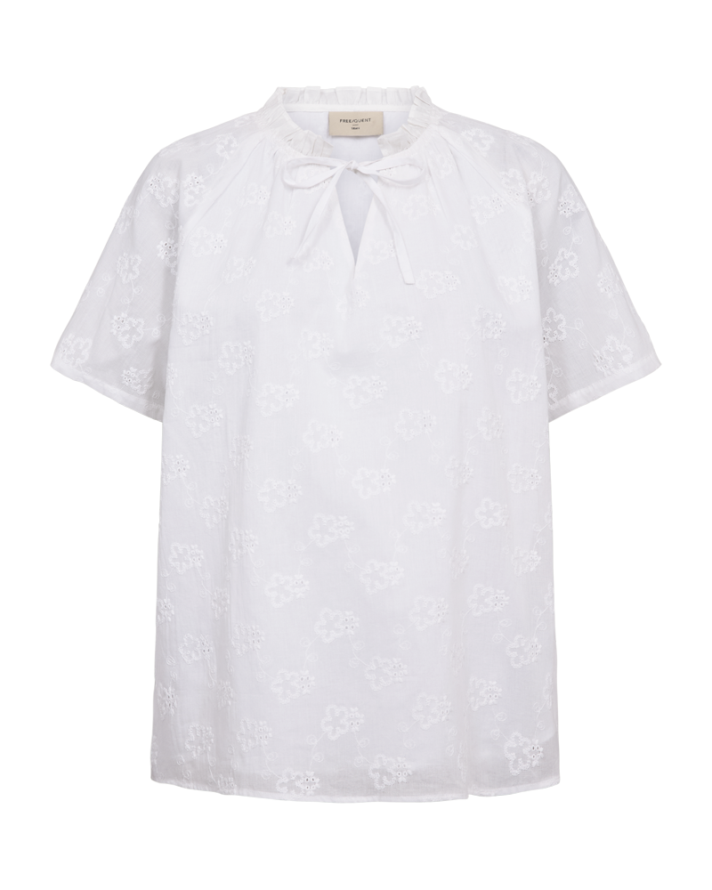 Idena Short-Sleeved Blouse Women Brilliant White | Smilebutiken - Freequent
