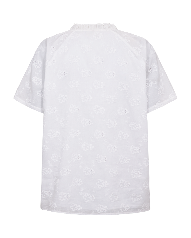 Idena Short-Sleeved Blouse Women Brilliant White | Smilebutiken - Freequent