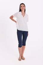 Idena Kortärmad Blus Dam Brilliant White | Smilebutiken - Freequent