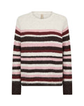 Ilene 5 Stickad Pullover Dam Madder Brown Melange Combi | Smilebutiken - Soyaconcept