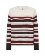 Ilene 5 Stickad Pullover Dam Madder Brown Melange Combi | Smilebutiken - Soyaconcept