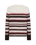 Ilene 5 Stickad Pullover Dam Madder Brown Melange Combi | Smilebutiken - Soyaconcept