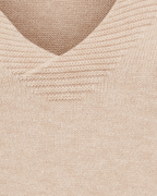 Inaya V-ringad Pullover Dam Beige Camello Mel | Smilebutiken - Marta du Chateau
