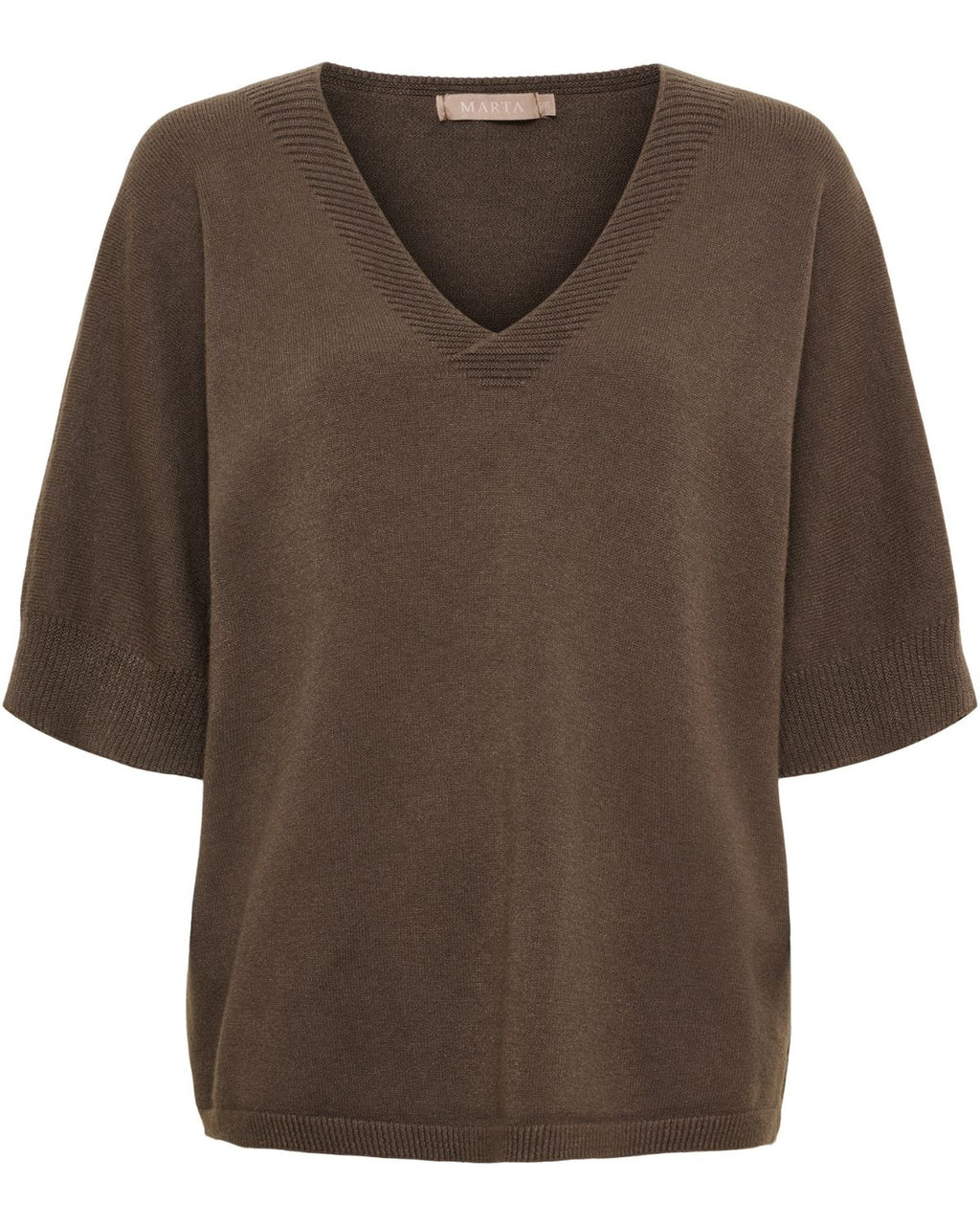 Inaya V-ringad Pullover Dam Brun Chocolate | Smilebutiken - Marta du Chateau