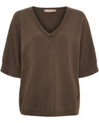 Inaya V-ringad Pullover Dam Brun Chocolate | Smilebutiken - Marta du Chateau