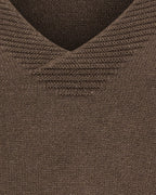 Inaya V-ringad Pullover Dam Brun Chocolate | Smilebutiken - Marta du Chateau