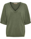 Inaya V-ringad Pullover Dam Grön Military | Smilebutiken - Marta du Chateau