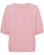 Inaya V-ringad Pullover Dam Rosa Melange | Smilebutiken - Marta du Chateau