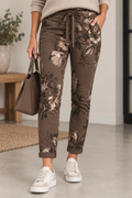 Ingrid Magiska Stretchbyxor Ankellängd Dam Brun Choco | Smilebutiken - Chica London