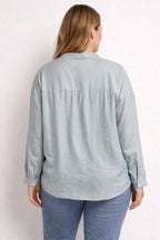 JS Millenium Sydney Blouse With Flowers Women Blue Caramelle Fashion