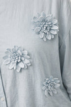 JS Millenium Sydney Blouse With Flowers Women Blue Caramelle Fashion