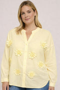 JS Millenium Sydney Blouse With Flowers Women Yellow Caramelle Fashion